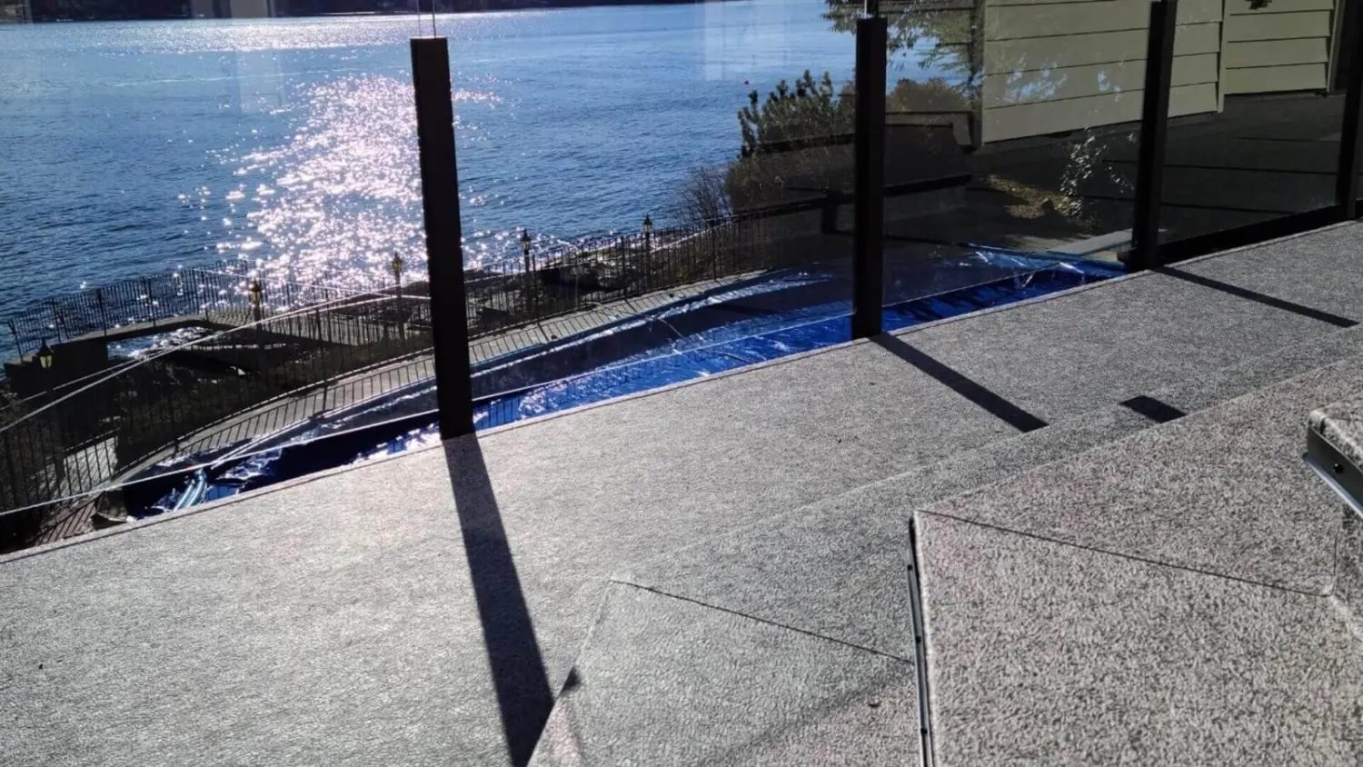 DeckRite vinyl membrane deck surface by the water